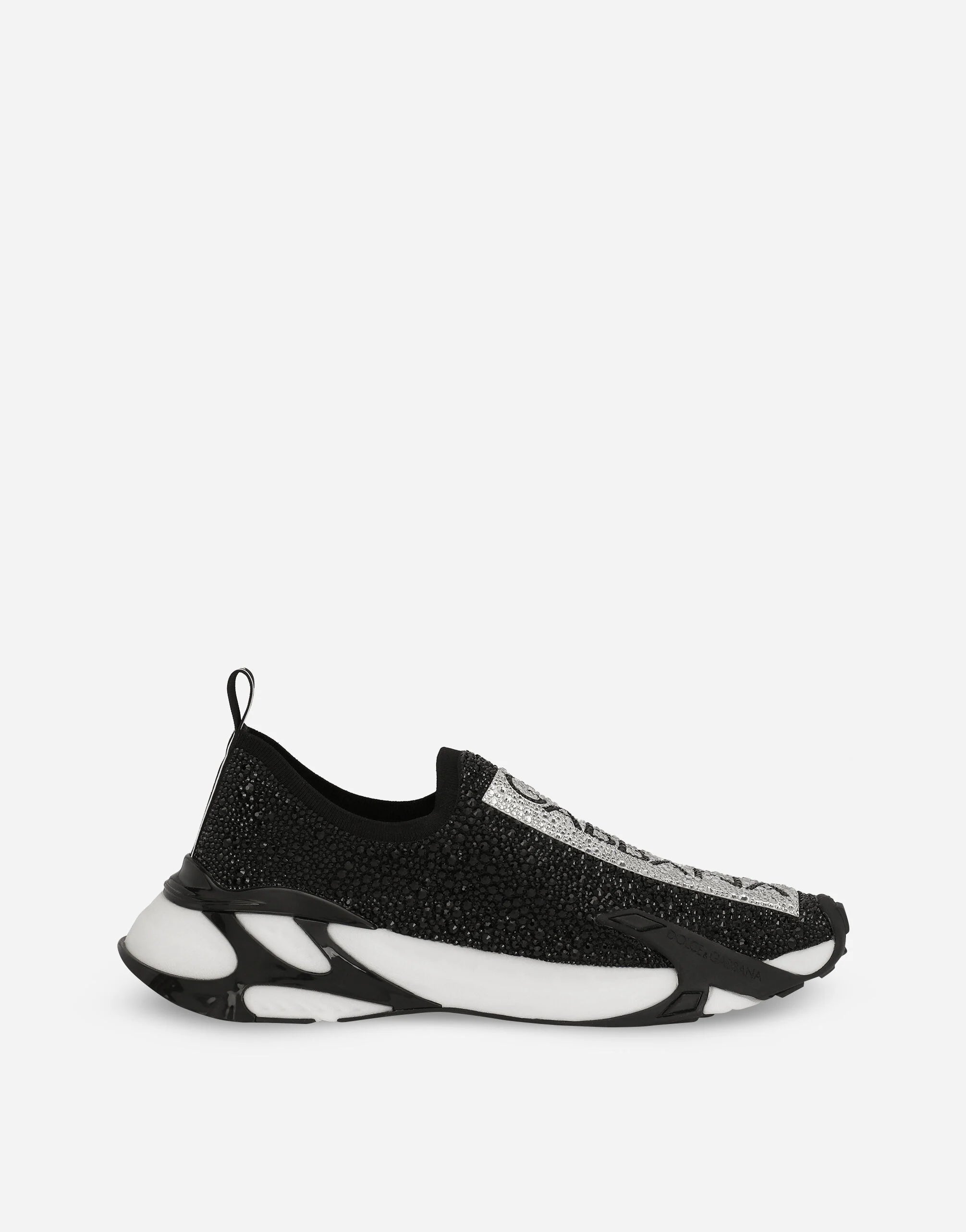 Fast sneakers with fusible rhinestones