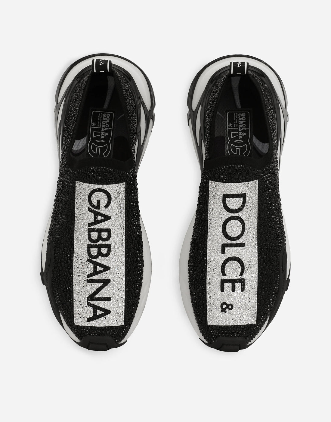 Fast sneakers with fusible rhinestones
