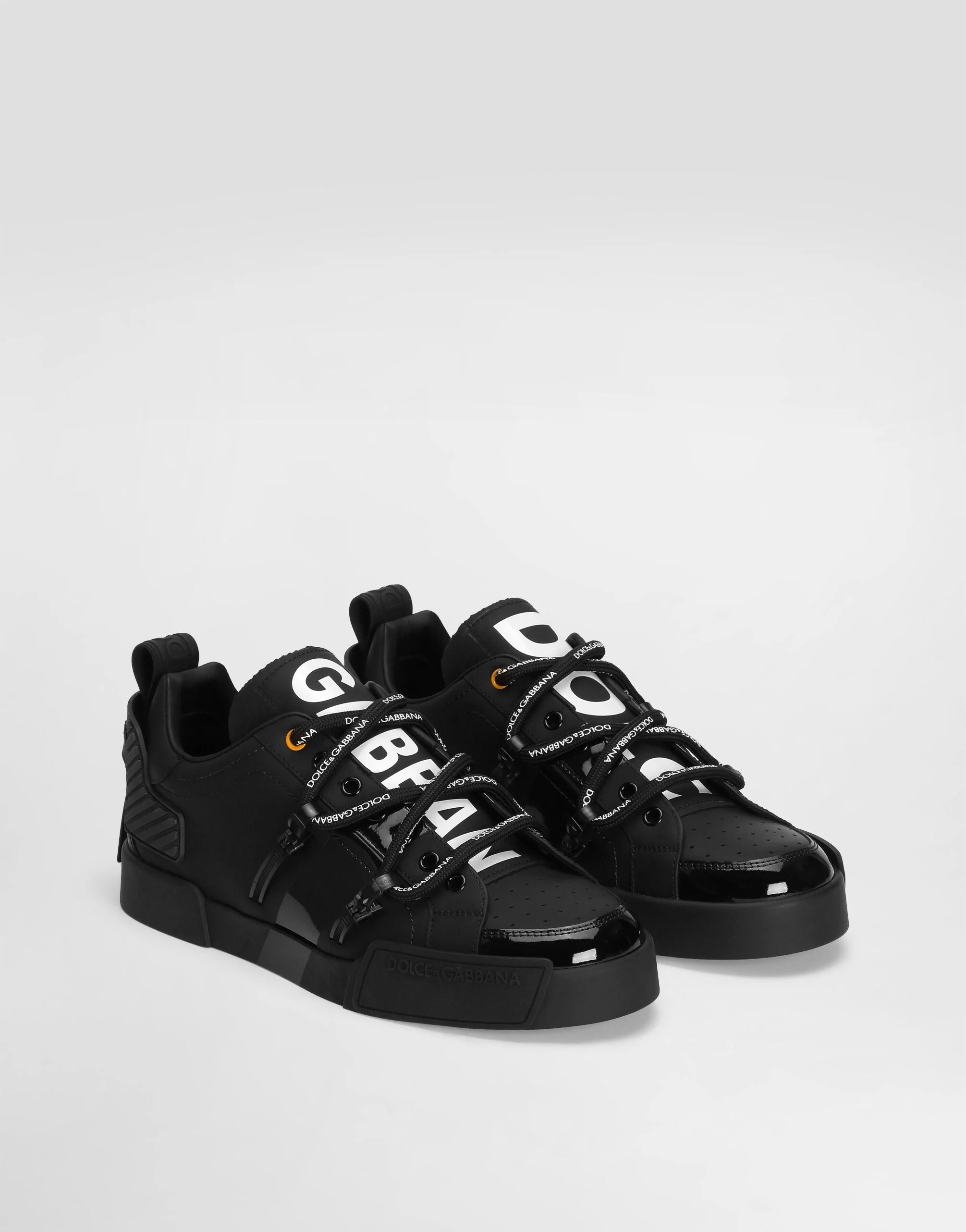 Portofino sneakers in calfskin and patent leather