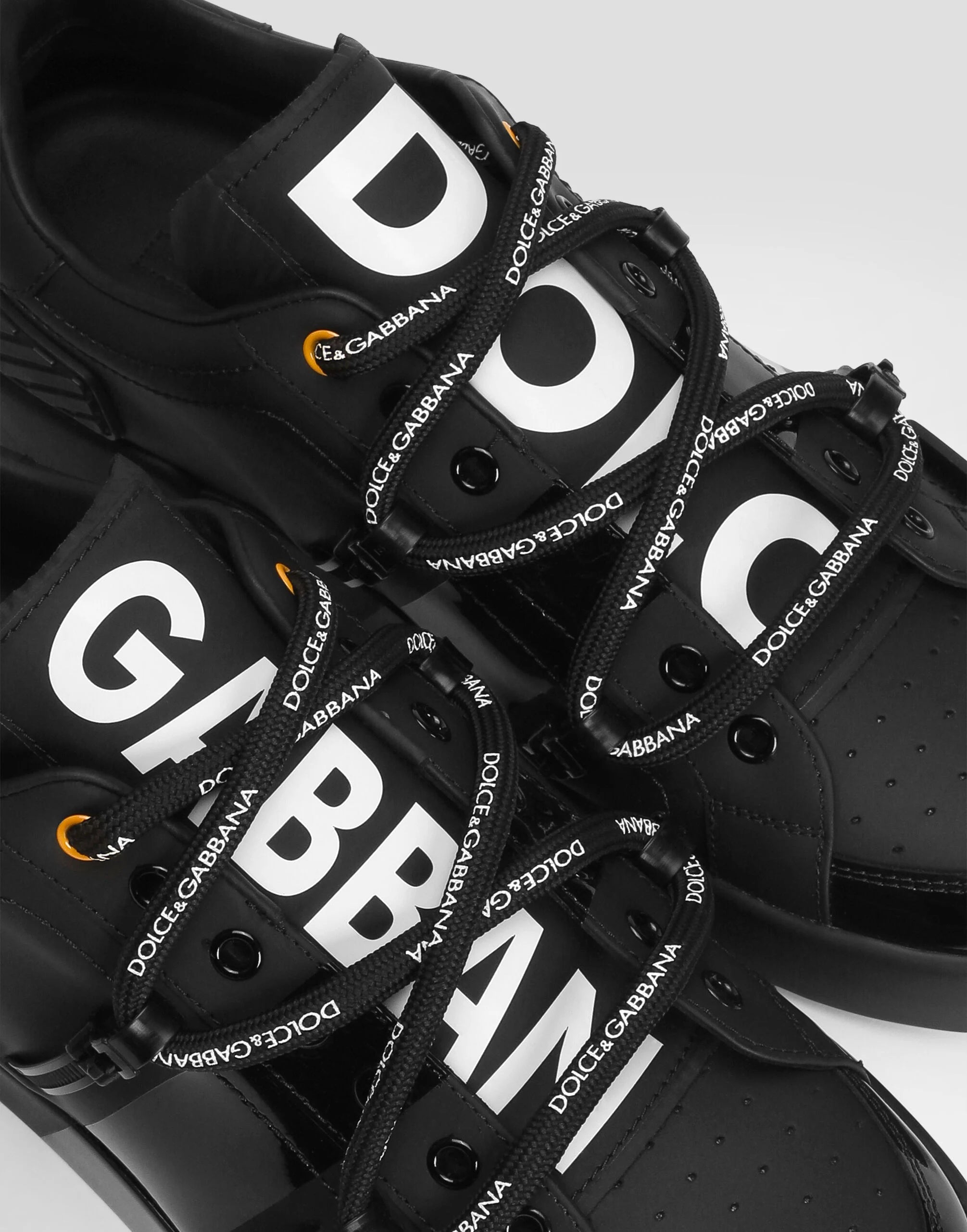 Portofino sneakers in calfskin and patent leather